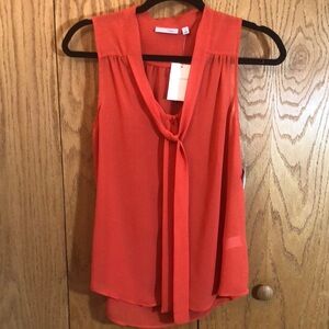 🆕 ⚡Halogen sleeveless orange/red blouse size XS
